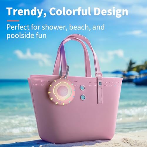 HEYSONG Bluetooth Shower Speaker + DIY Diamond Stickers – Great Gift for Girls - color: DIY Sticks+Pink Speaker