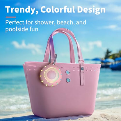 HEYSONG Bluetooth Shower Speaker + DIY Diamond Stickers – Great Gift for Girls - color: DIY Sticks+Pink Speaker