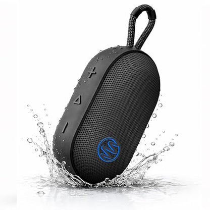 Gemini Mini Bluetooth Speaker, Waterproof, Clip-On, 12-Hr Play (BeatOrb) | IPX7 waterproof mini speaker, clip-on - 12 hr battery, USB-C - true wireless stereo - 0.44 lb, strap