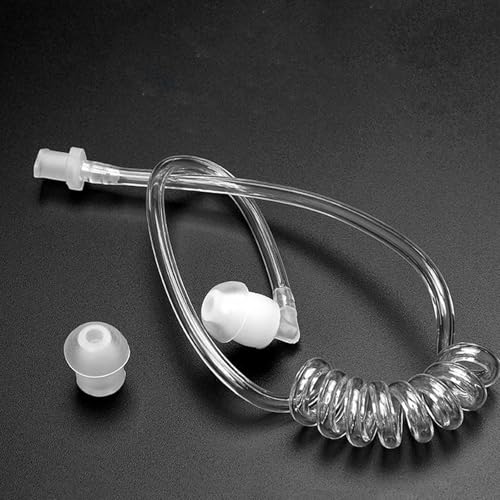 10 Pack White Ear Pieces,Acoustic Coil Tube Earpiece for Two-Way Radios, Compatible with Baofeng, Motorola, Kenwood, Retevis, Midland, Walkie Talkie Headset - color: White Ear Pieces 10 pack