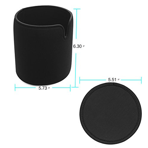 Neoprene Protective Cover Case with Silicone Anti-Slip Pad for Homepod Speaker-Black
