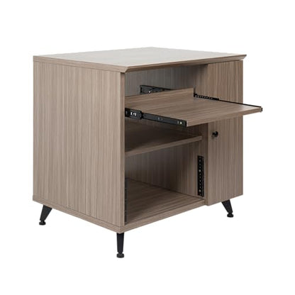 Gator Frameworks Elite Furniture Series Sidecar Cabinet with with Configurable Rack Space & Shelving (GFW-ELITESIDECAR-Gry) - color: Driftwood Grey, style: Sidecar Rack