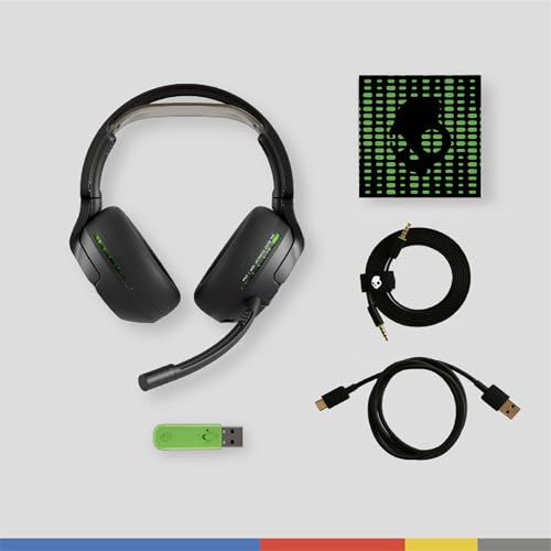 Skullcandy Crusher PLYR 720 Wireless Gaming Headset - Digi-Black Xbox | THX Spatial Audio, Multi-Sensory Crusher Bass, Removable Microphone, PC, PlayStation, Nintendo, Multi-Platform, Open-Back - color: Digi-Black Xbox
