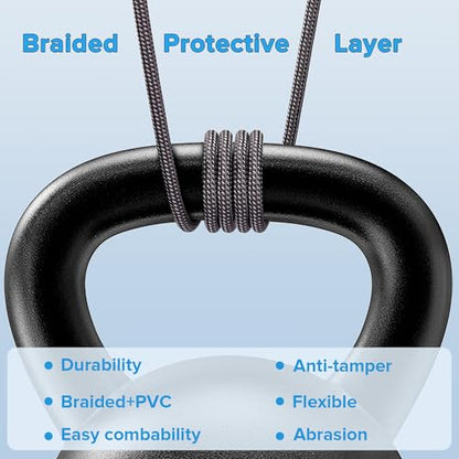 SMALL-EYE XLR Mic Cable 25 ft 6-Pack, Braided 3-Pin Male to Female | Balanced Audio, Dual Shielded, Flexible Braided Jacket, Studio and Live Sound - size: 25 Feet