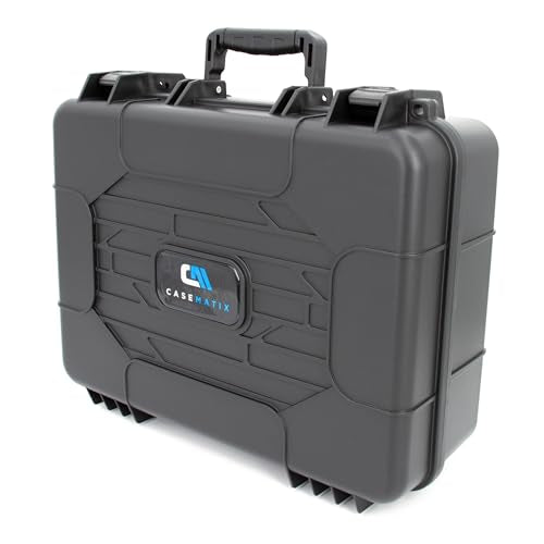 CASEMATIX DJ Mixer Case Compatible with Yamaha MG10XU, MG10, MG06 – Hard Shell Travel Case for 10-Input Stereo Mixers, Mics, Audio Interfaces & Cables – Two Customizable Foam Trays