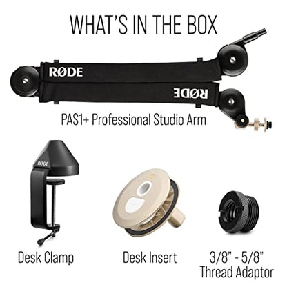 RØDE PSA1+ Professional Studio Boom Arm with Spring Damping, Black - color: Black, style: PSA1+