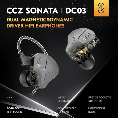 2 Meter Length Long IEM Cable and CCZ DC03 in Ear Monitor Headphones
