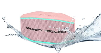DYNASTY PROAUDIO SB-108 Portable Bluetooth Speaker, IPX7 Waterproof Bluetooth 5.3 with Deep Bass, Stereo Pairing, AUX/TF, Long Battery — Small Outdoor Speaker for Camping, Shower & Travel (Pink) - color: Pink