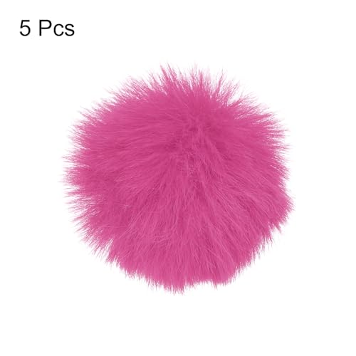 MECCANIXITY Furry Microphone Windscreen 10mm x 55mm Mic Cover Windshield for Indoor Outdoor Microphone Rose Pink 5 Pack - color: Rose Pink