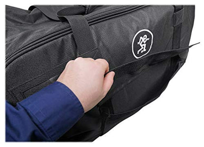 Rockville RCXFM20E-B 20 Foot Female to Male XLR Mic Cable Black 100% Copper Bundle with Mackie Water-Resistant Rolling Speaker Bag Carry Case for Thump12A & Thump12BST