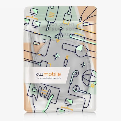 kwmobile Case for Apple AirPods Max/AirPods Max 2 Cover - Over Ear Headphone Storage Bag - Neoprene Headset Travel Pouch with Wrist Strap - Light Grey - color: light grey