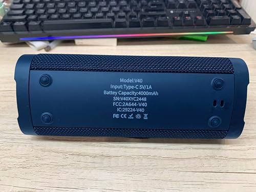Vanzon Bluetooth Speakers V40 Portable Wireless Speaker V5.0 with 24W Loud Stereo Sound, TWS, 24H Playtime & IPX7 Waterproof, Suitable for Travel, Home&Outdoors - Blue (HIJ) - color: Blue