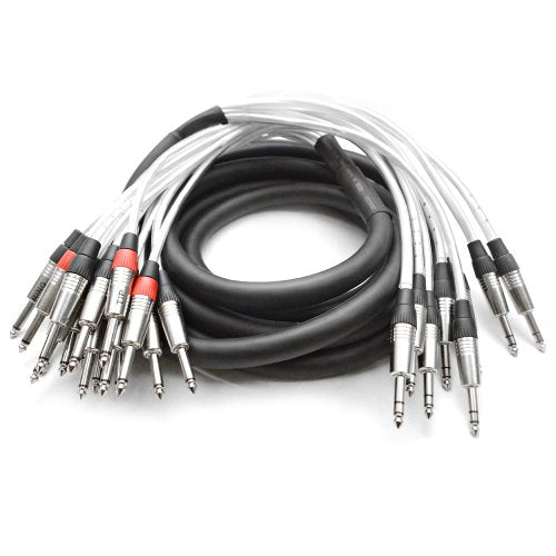 Seismic Audio - SAST-8-16-15 - 8 Channel 1/4" TRS Insert Snake Cable to 16 1/4" TS - 15 Feet - size: 15 Foot - 8 TRS x 16 TS
