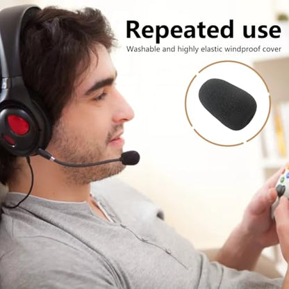 New 6-Pack Foam Windscreen Compatible with HyperX Cloud Chat Headset Microphone, High-Density Pop Filter Replacement Covers