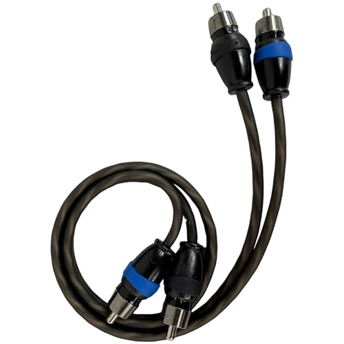 Sky High Car Audio 2 Channel Twisted 1.5 ft RCA Cables Coated 1.5' OFC 1 1/2 - size: 1.5 Feet