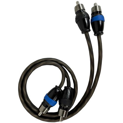 Sky High Car Audio 2 Channel Twisted 1.5 ft RCA Cables Coated 1.5' OFC 1 1/2 - size: 1.5 Feet