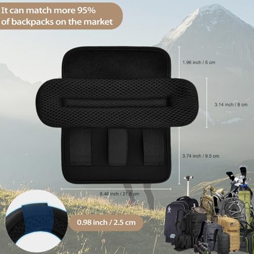 2-Pack Shoulder Pad Ultra-Thick Tactical Vest Cushion for Laptop Bags, Messenger Bags, Briefcase Bags, Luggage Bags, Tool Bags, Travel Bags and Most Bags, Black - color: Black