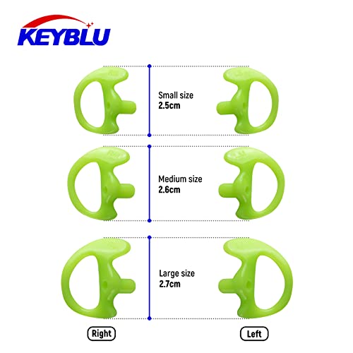 Universal Radio Replacement Earmold, Insert Soft Silicone Earmold Earbud Earplug for Two-Way Radio Coil Tube Audio Kits for Walkie Talkie Acoustic Earpiece Headset (Green, Medium, 2 Pair) - color: Green