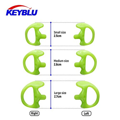 Universal Radio Replacement Earmold, Insert Soft Silicone Earmold Earbud Earplug for Two-Way Radio Coil Tube Audio Kits for Walkie Talkie Acoustic Earpiece Headset (Green, Medium, 2 Pair) - color: Green