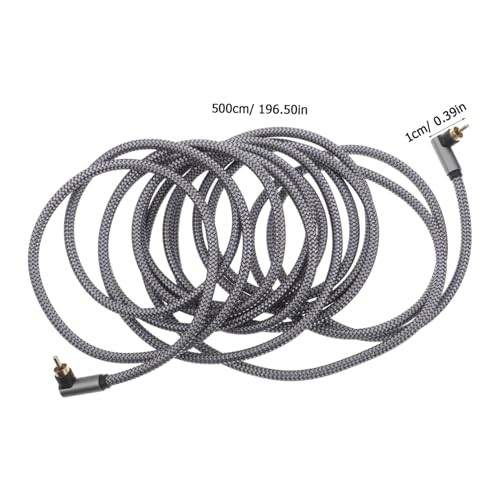 Operitacx 5m Digital Audio Cable HiFi Cable with Dual Right Angle Connectors for Subwoofers and Tv Accessories Durable and Easy to Use for Optimal Audio Setup