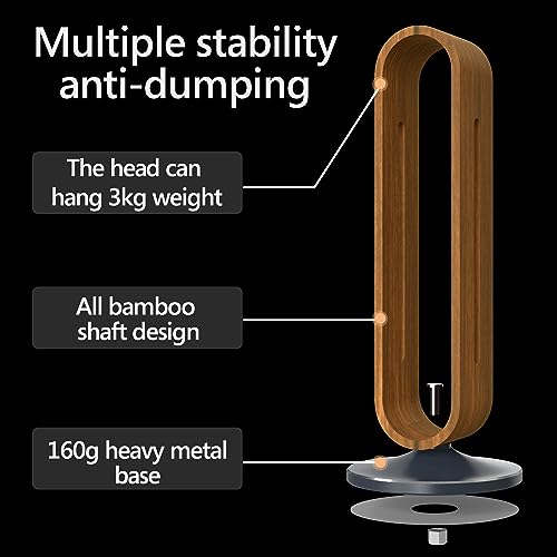 GEEKRIA Wooden | Aluminum Alloy Headphones Stand for Over-Ear Headphones, Gaming Headset Holder, Desk Display Hanger with Solid Heavy Base Compatible with Sony, Bose, AKG, JBL (Walnut)