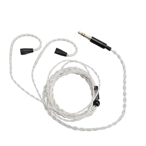 3.5mm Upgraded Detachable Earphone Cable, Silver Plated Copper Wire with Gold Plated Plug Replacement Cable for IE80 IE8i IE80i IE8 IE80S Headphones