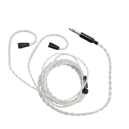 3.5mm Upgraded Detachable Earphone Cable, Silver Plated Copper Wire with Gold Plated Plug Replacement Cable for IE80 IE8i IE80i IE8 IE80S Headphones