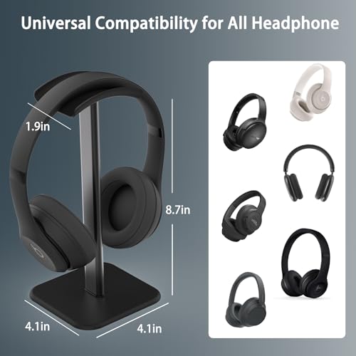 Headphone Stand for Desk - Headset Stand Headphone Holder (Black_2 Pack) - color: Black_2 Pack