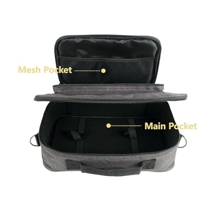 Rockhouse Padded Guitar Pedalboard Carry Case, Music Gear Gig Bag (MEB-S) | Internal 12.6*8.26*2.75'', Fit for BOSS GT-1 Effect Pedals, Accessory Pocket for Cables/Tuners/Power Supply, Musician DJ Gift - size: MEB-S