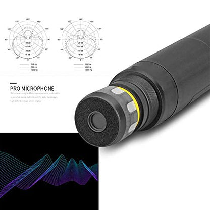 MicrocKing 4 Channel UHF Wireless Microphone System, 4 Handheld Wireless Microphones with Receiver, 400ft Long Range, Professional Dynamic Mic Set for Church, Conference, Wedding, Karaoke and Speech - style: 4 Handheld mics