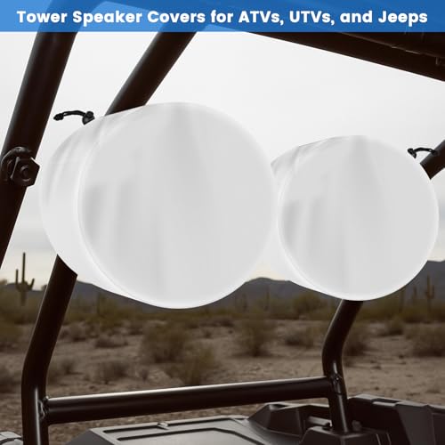 2 Pack Boat Speaker Covers, 900D Waterproof Wakeboard Tower Speaker Cover | Marine Grade UV Resistant Polyester Fabric, 14" H x 14" W x 13" D, Gray - color: Gray, size: L:14" H x 14" W x 13" D
