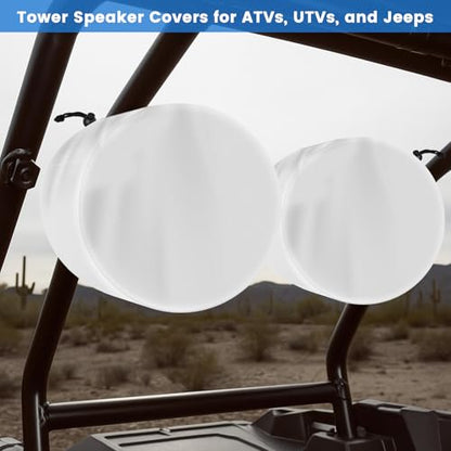 2 Pack Boat Speaker Covers, 900D Waterproof Wakeboard Tower Speaker Cover | Marine Grade UV Resistant Polyester Fabric, 14" H x 14" W x 13" D, Gray - color: Gray, size: L:14" H x 14" W x 13" D