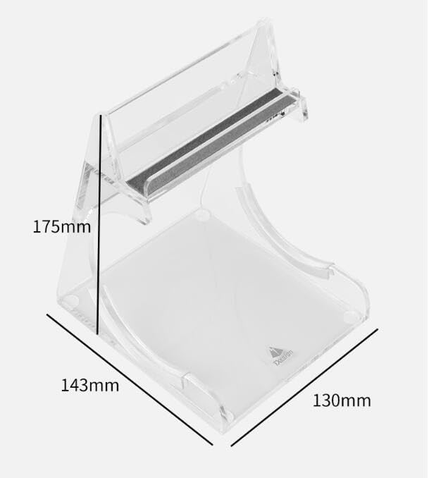 Coyktonty Acrylic Desktop Speaker Stand for JBL Charge6/5/4/iPhone, Clear Table Holder for Speaker and Smartphone (Black) - color: Black