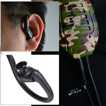 HYS 3.5mm Single Receive-Only Earpiece with Comfort Earbud Earhook | Headset with Earbud Audio Kit For Two-Way Radios,Transceivers&Speaker Mics Jacks/for Police Security and Law Enforcement Use