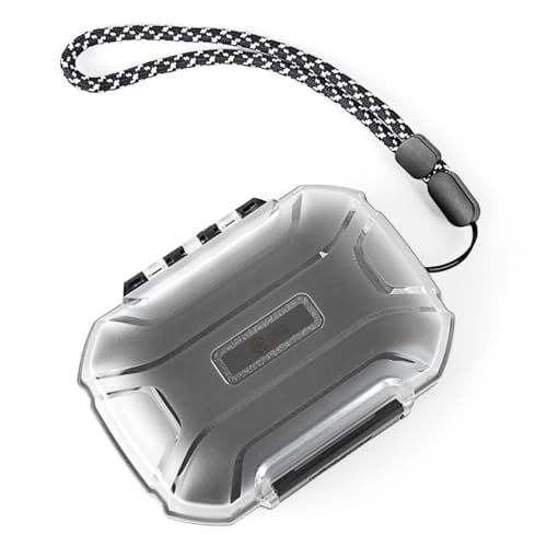 CCZ Taichi Portable IEM Case, Water-Resistant Earbuds Storage Hard Box, Travel Carrying Case for Headphones Compatible with Moondrop CHU II,KZ ZS10 PRO (Gray) - color: Gray
