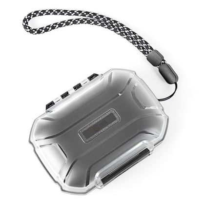 CCZ Taichi Portable IEM Case, Water-Resistant Earbuds Storage Hard Box, Travel Carrying Case for Headphones Compatible with Moondrop CHU II,KZ ZS10 PRO (Gray) - color: Gray