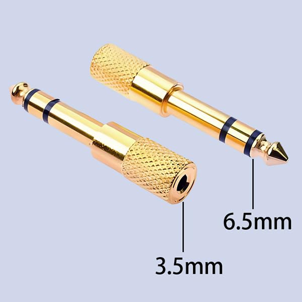 Headphone Adapter 6.35mm Male to 3.5mm Female Stereo Audio Aux Adapter 3.5mm to 1/4 Adapter Headphone Jack Adapter for Guitar Amplifier, Headphone, 4 Pack
