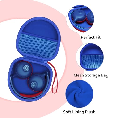 Kids Headphones Case for Spiderman/iClever Etc Headphone,Red+Blue,Case Only | Compatible with eKids Spiderman/iClever BTH12 HS19 BTH20 BTH22 BTH26/Candy Bila/Acer/MIDOLA/JoySpark/ADOOPE Etc Kid Headphone - color: Red+Blue