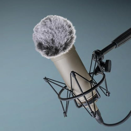 ERINGOGO Microphone Windscreen Cover Windproof Furry Protector for Enhanced Sound Reception Hair Design for Outdoor Filming and Recording Durable and Easy to Install