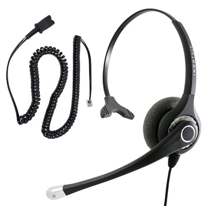 INNOTALK - Cisco Phone Headset, Superb Mono Wired Headset with Microphone & Quick Disconnect Adapter for Most Cisco Phones, Customer Service Wired Headphones, Cost Effective Corded Headset - size: Superb-Mono