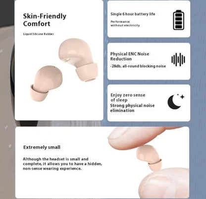 Xmenha Ear Buds Small Mini Invisible Earbuds Wireless Bluetooth Hidden for Work Micro Tiny Discreet Smallest Earbuds for Small Ears Hidden Discreet Headphones - color: Nude