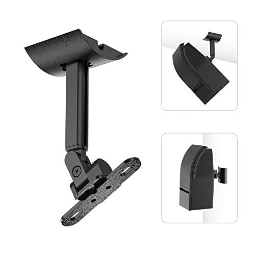 Wall and Ceiling Mount for Bose 161, 151 SE Environmental Speakers, Multiple Tilt & Swivel Adjustable Mounting Bracket Compatible with Bose Model 100 Speakers, Single Black - color: Black