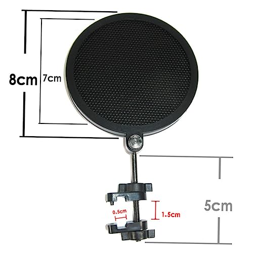 Abaodam Microphone Mic Filter Cover Double-layer Iron Net for Reducing Plosives and Protecting from Saliva Accumulation