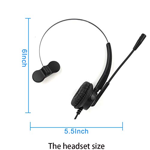 TriPro Monaural USB VoIP Headset for Computer Internet Calls, VoIP Communication, Skype, Webinar, Softphone, Call Center with Noise Cancelling Microphone and Volume Adjuster