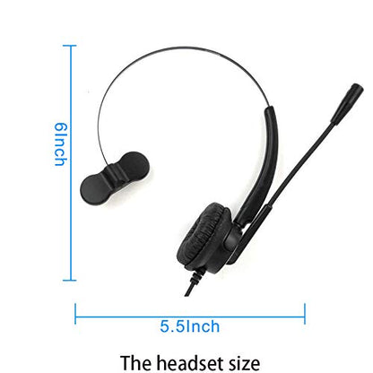TriPro Monaural USB VoIP Headset for Computer Internet Calls, VoIP Communication, Skype, Webinar, Softphone, Call Center with Noise Cancelling Microphone and Volume Adjuster