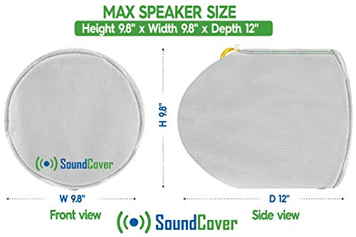 White 600D Marine Wake Tower Speaker Covers – Medium (H 9.8" × W 9.8" × D 12") – Weather-Resistant Covers for Marine & ATV Speakers - color: White, size: MEDIUM