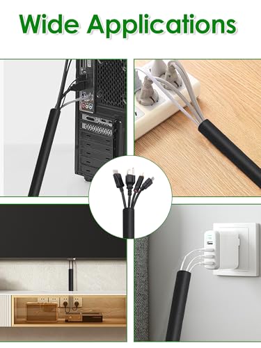 Wire Sleeves for Cables -Mic Boom Arm Cables Sleeve, Tidy up the Wire Harness, Versatile, Flexible and Easy to Install by YOUSHARES (2PCS)