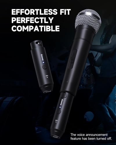 Donner Wireless XLR Microphone Transmitter Receiver, 2.4GHz Plug-on Wireless Mic Adapter with 24-bit/192kHz High-Resolution for Dynamic Microphones, Audio Mixer, PA System, Camera (CV-2)