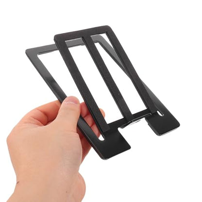 1 Pair Metal Desktop Speaker Stands with 15° Tilt, Slip Resistant and Sturdy Support for Bookshelf Speakers, Studio Monitors, and Computer Audio Devices on Desk