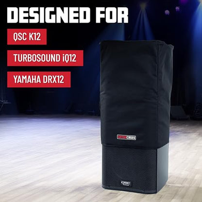 Gator Cases Protective Nylon Speaker Cover for Compact 12" Speaker Cabinets, Fits QSC K12, Yamaha DXR12 and more (GPA-CVR12) - size: 12" Speaker